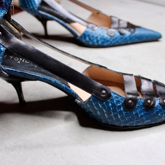 Alain Tondowski Heals- Blue Snakeskin - Picture 3 of 9
